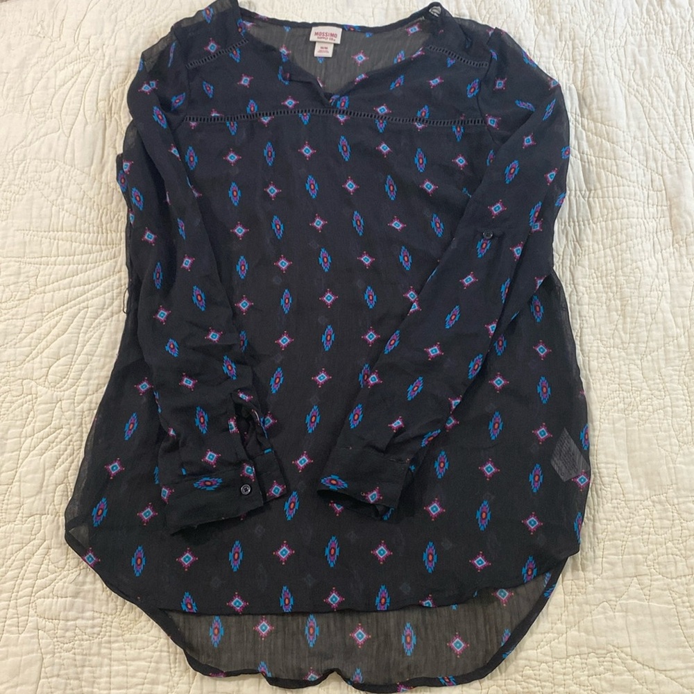Mossimo M womens sheer black top